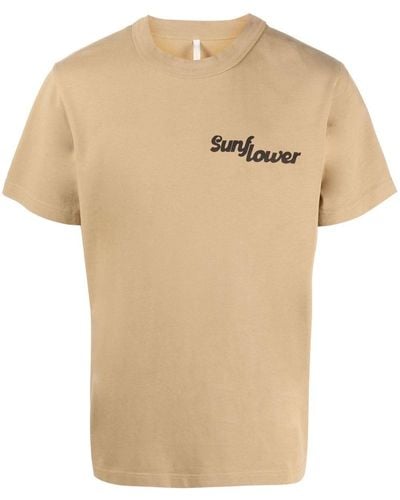 sunflower ロゴ Tシャツ - ナチュラル