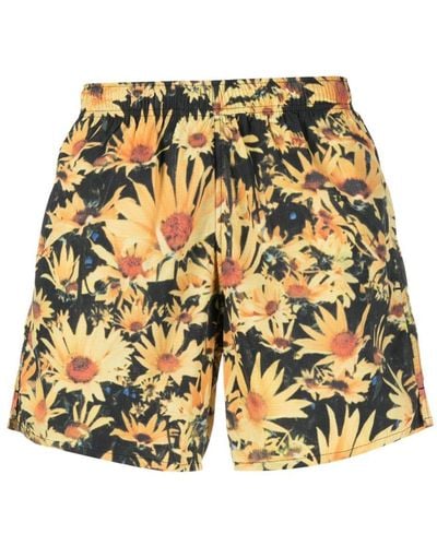 Jil Sander Sunflower-print Swim Shorts - Yellow