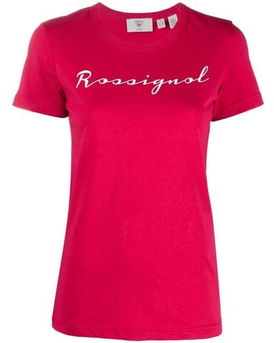 Rossignol Logo-print Round-neck T-shirt - Pink