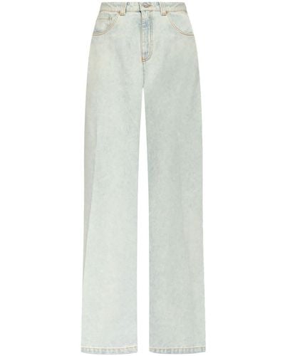 Emporio Armani High Waist Jeans Met Wijde Pijpen - Wit