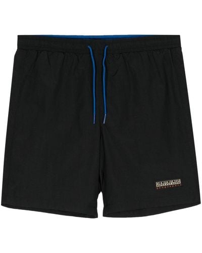 Napapijri Logo-patch Swim Shorts - Black