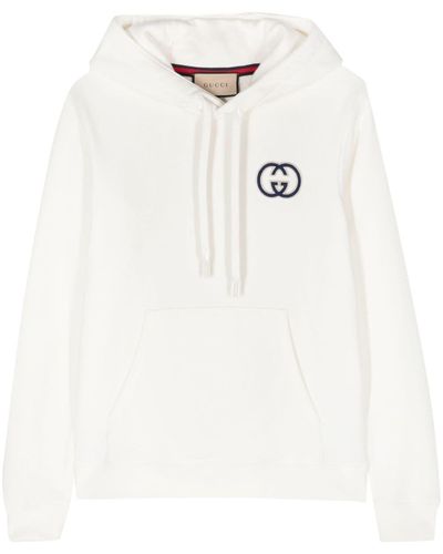 Gucci Hoodie Met GG-logo - Wit