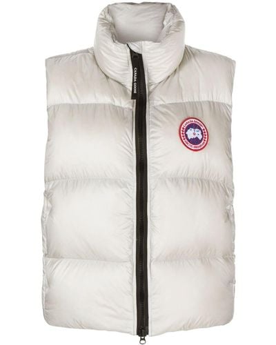 Canada Goose Gefütterte Weste mit Logo-Patch - Weiß