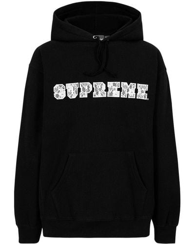 Supreme Hoodie Met Logo - Zwart