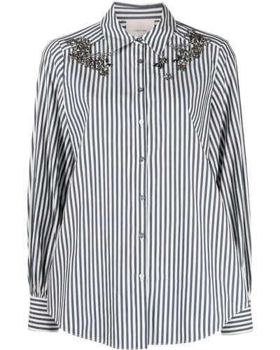 Cinq À Sept Ivy Tiana Striped Shirt - Blue