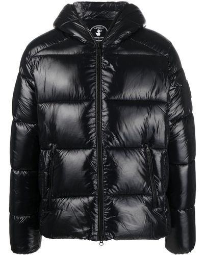 Save The Duck Glossy-finish Padded Jacket - Black