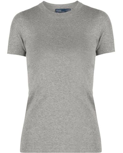 Polo Ralph Lauren T-Shirt aus geripptem Strick - Grau