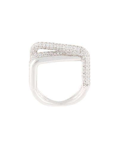Apm Monaco Ring mit Kristallen - Mettallic