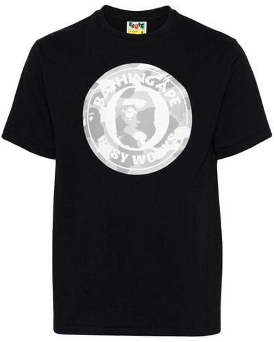 A Bathing Ape Graphic-print Cotton T-shirt - Black