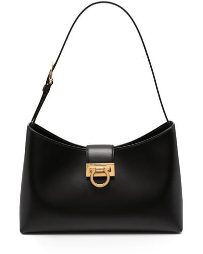 Ferragamo Sac porté épaule Trifolio - Noir