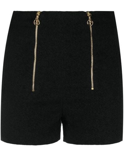 Patou Short en tweed à zips - Noir
