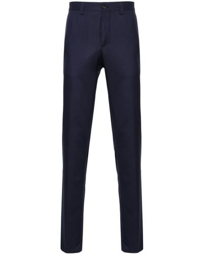Corneliani Tapered-leg wool-blend trousers - Blu
