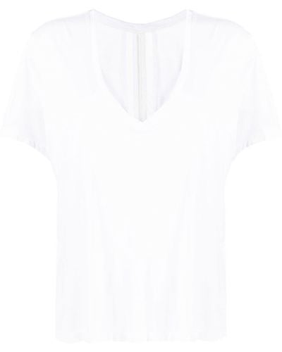 Kiki de Montparnasse T-shirt Intime con scollo a V - Bianco