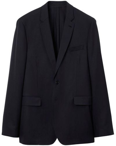 Burberry Notched-collar Single-breasted Blazer - Blue