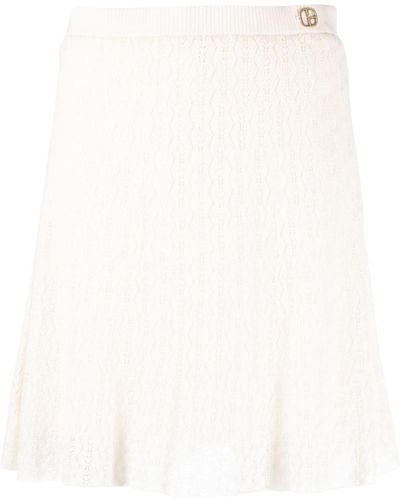 Claudie Pierlot Pointelle-knit High-waist Skirt - White