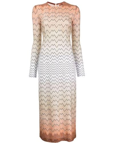 Missoni Vestido midi con motivo de zigzag - Neutro