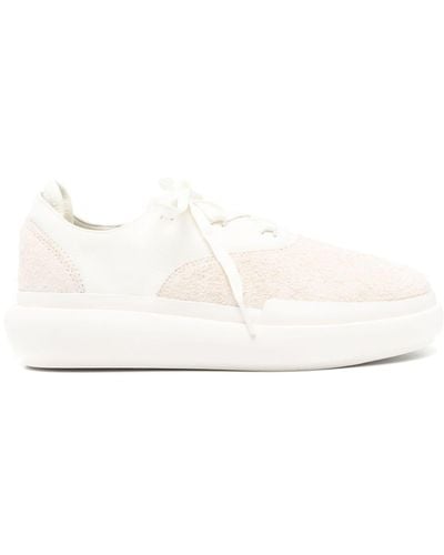 Y-3 Ajatu Court Formal Leather Trainers - White