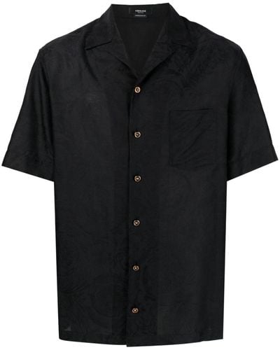 Versace Baroque ビスコースラウンジシャツ - ブラック