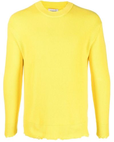 Laneus Ribbed-knit Jumper - Yellow