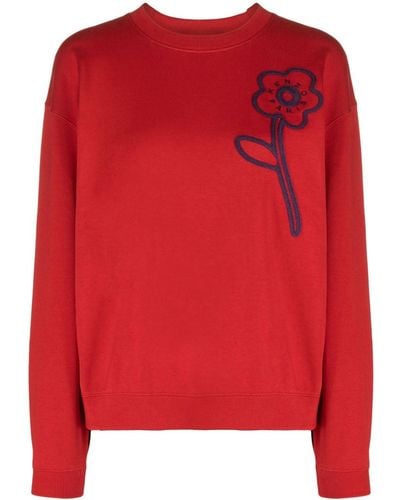 KENZO T-shirt en coton Boke Flower à broderies - Rouge