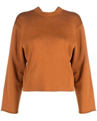 Proenza Schouler Rear Knot-detail Sweater - Brown
