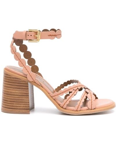 See By Chloé Kaddy 90mm Leather Sandals - Pink
