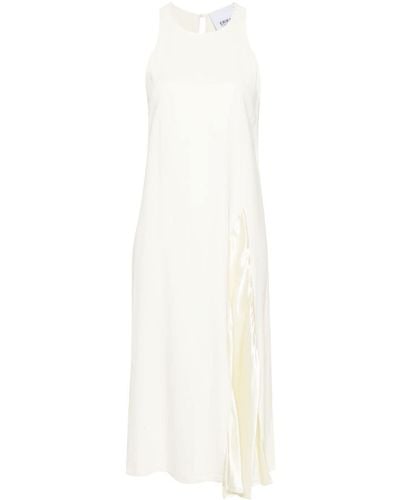 Erika Cavallini Semi Couture Robe à design stretch - Blanc