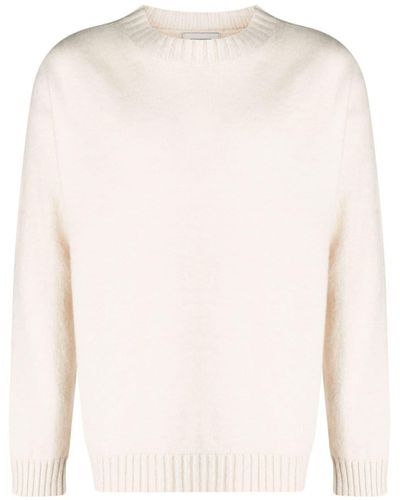 Laneus Fine-knit Cashmere-blend Jumper - Natural