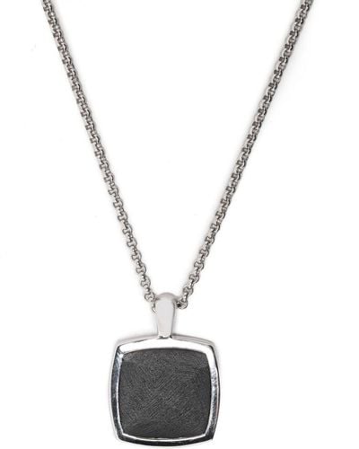 Tom Wood Onyx Pendant Sterling Silver Necklace - White