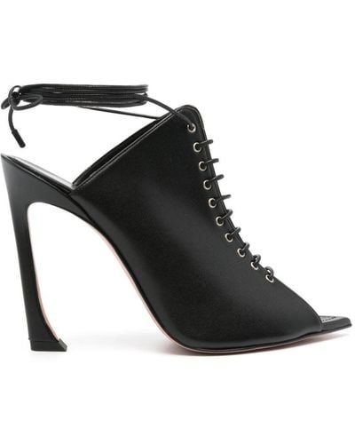 Piferi 115mm Lace-up Court Shoes - Black