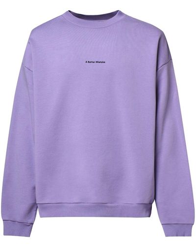 A BETTER MISTAKE Logo-print Knitted Sweater - Purple