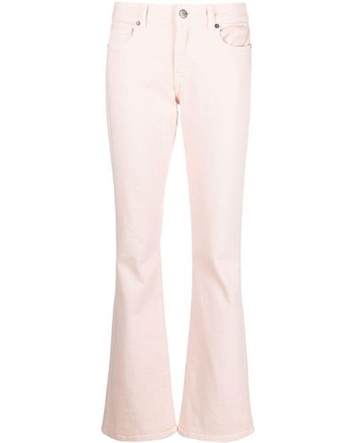 P.A.R.O.S.H. Tief sitzende Bootcut-Jeans - Pink