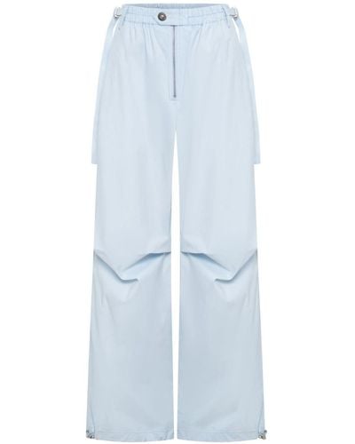 Dion Lee Flight Panelled Straight-leg Trousers - Blue