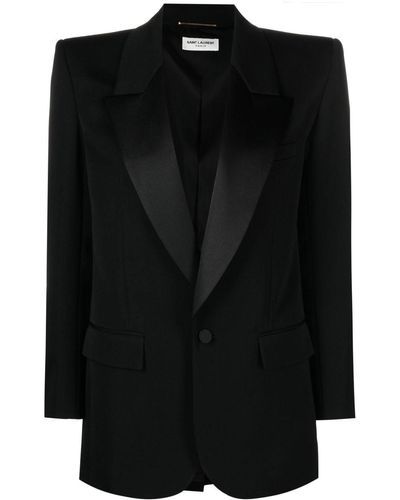 Saint Laurent Einreihiger Blazer - Schwarz