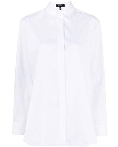 Theory Long-sleeve Button-up Shirt - White