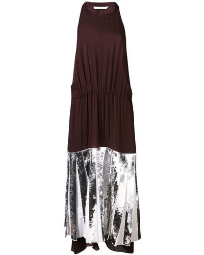 Tibi Claude Sequin Panel Halterneck Dress - Multicolor