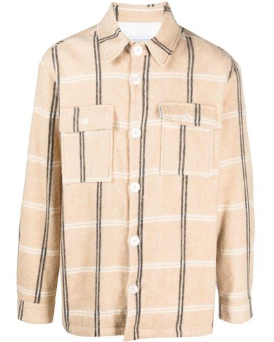 FAMILY FIRST Button-up Checked Shirt - Natural