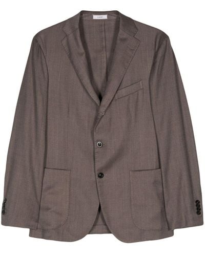 Boglioli K-jacket Blazer Met Enkele Rij Knopen - Bruin
