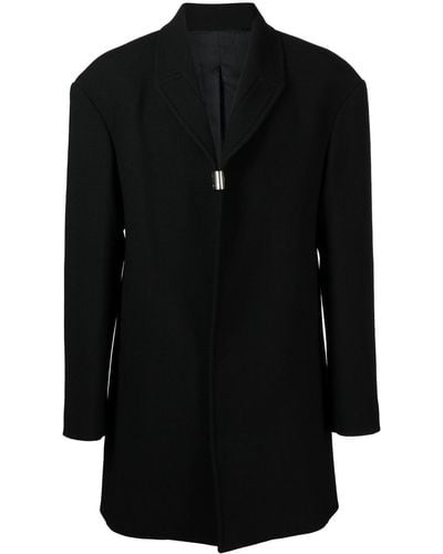 1017 ALYX 9SM Clip-fastening Single-breasted Coat - Black