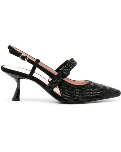 Kate Spade Maritza 75mm Bow-detail Crystal Court Shoes - Black