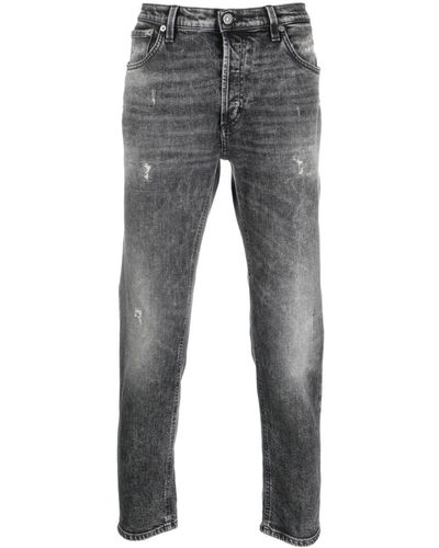 Dondup Mid-rise Distressed Jeans - Grey