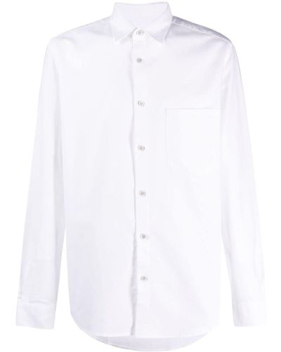BOGGI Classic-collar Oxford-cotton Shirt - White