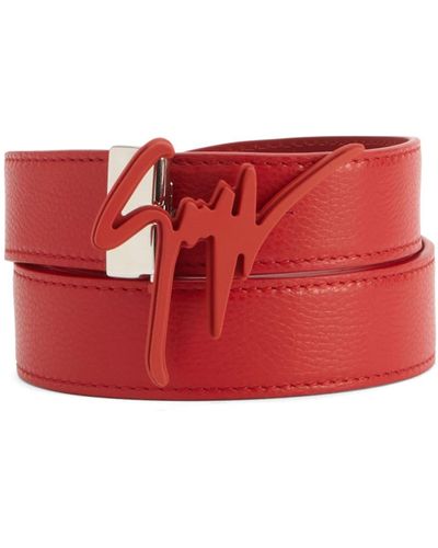 Giuseppe Zanotti Guiseppe Leren Riem - Rood