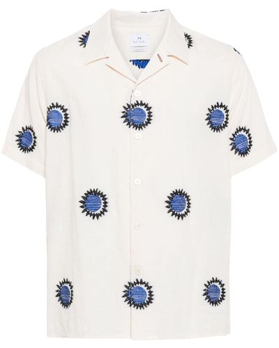PS by Paul Smith Sun Embroidered Shirt - White