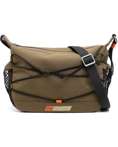 PS by Paul Smith Strap-detailed Messenger Bag - Gray