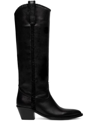 Buttero 40mm pointed-toe leather boots - Schwarz