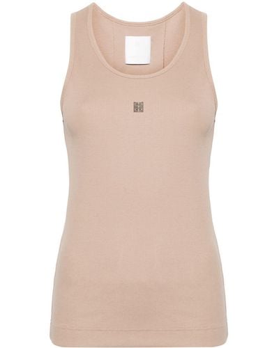 Givenchy 4G-plaque ribbed tank top - Natur
