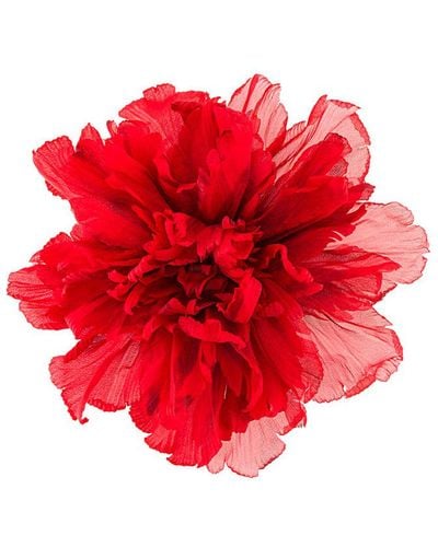 Gucci Oversized Flower Corsage Brooch - Red