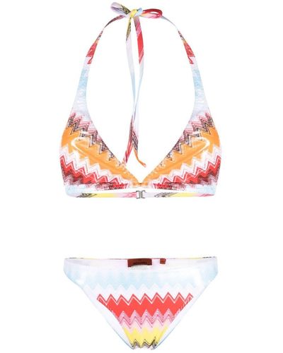 Missoni Bikini Met Zigzag Print - Wit