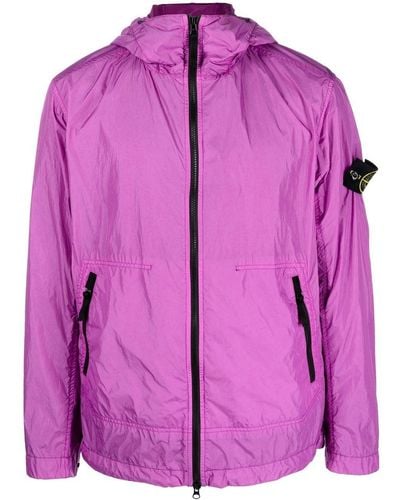 Stone Island Garment Dyed Crinkle Reps R-ny Jacket - Purple